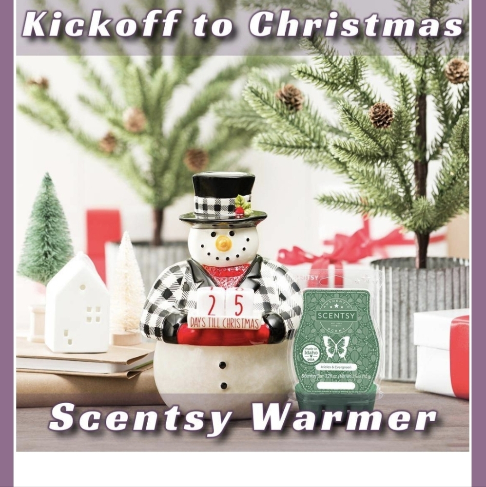 Scentsy Home Decor Snowman Changeable Date Blocks Count Down Days To Christmas